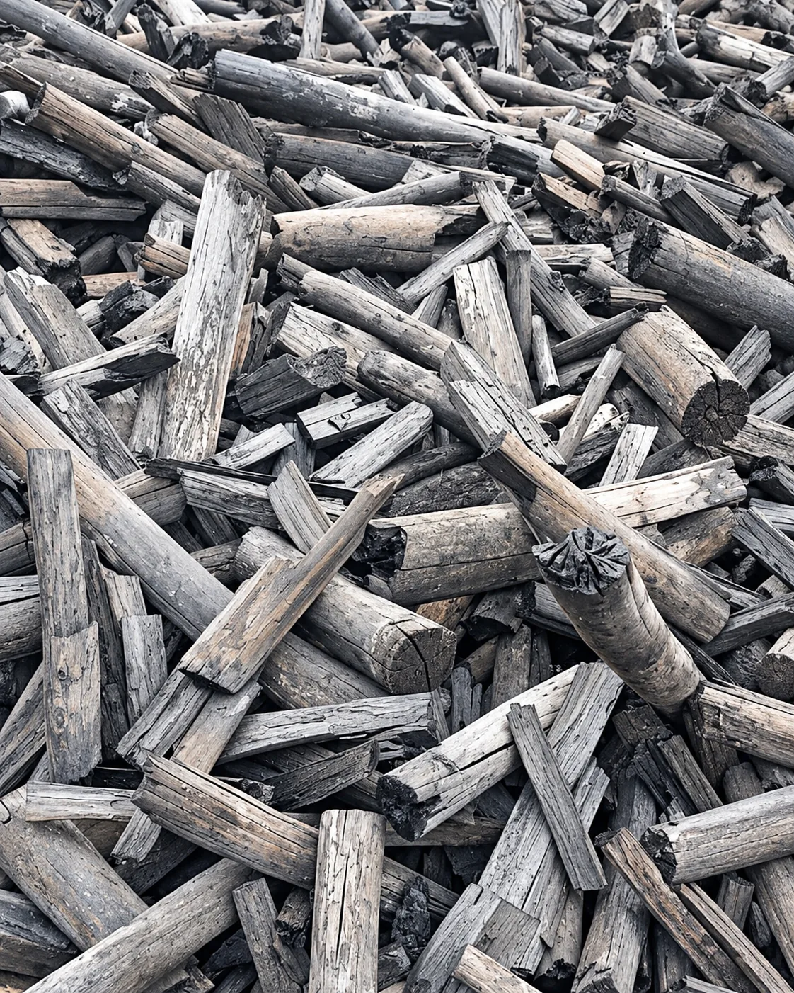 Charcoal texture and pieces